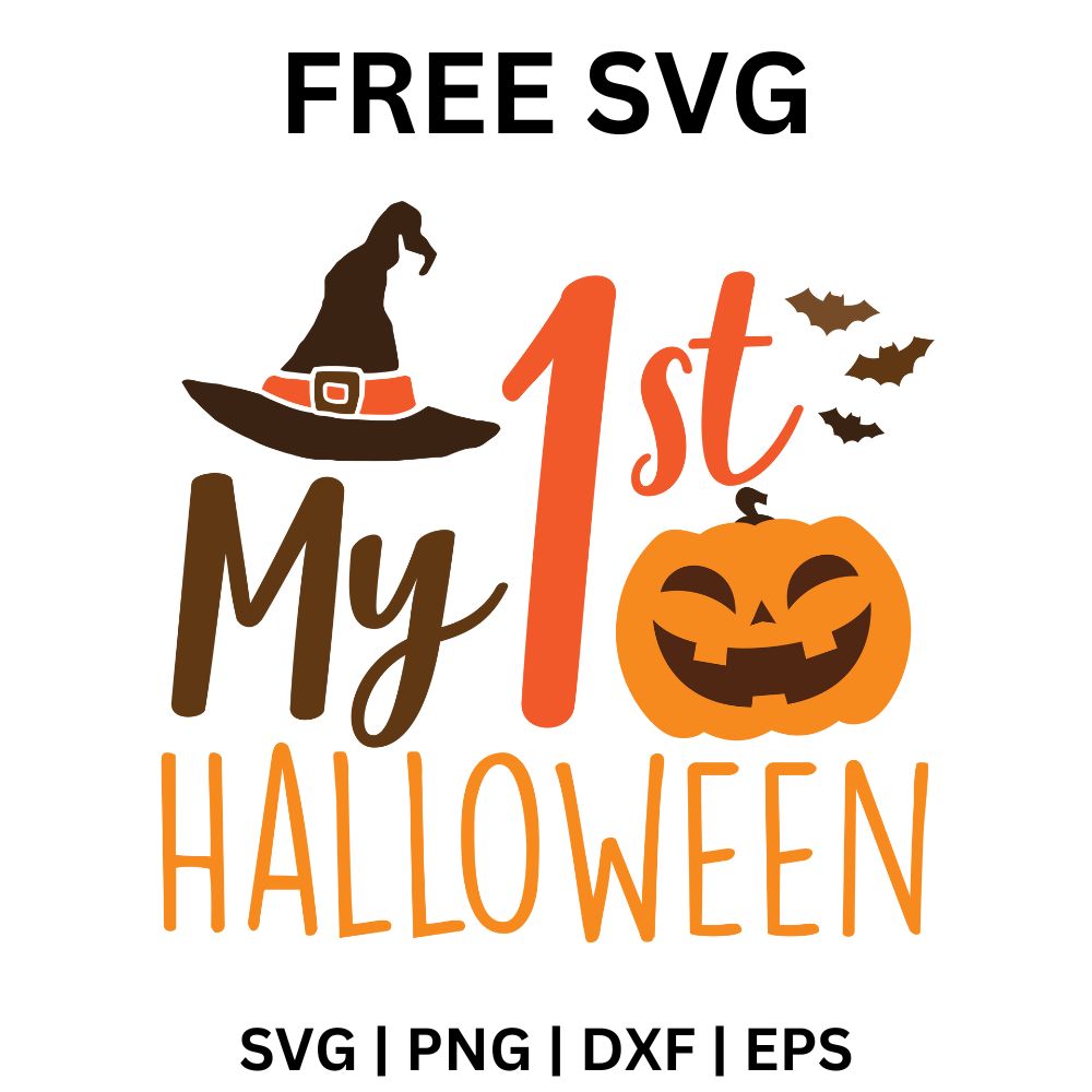 My 1st Halloween SVG Free Cut File for Cricut & Silhouette-8SVG