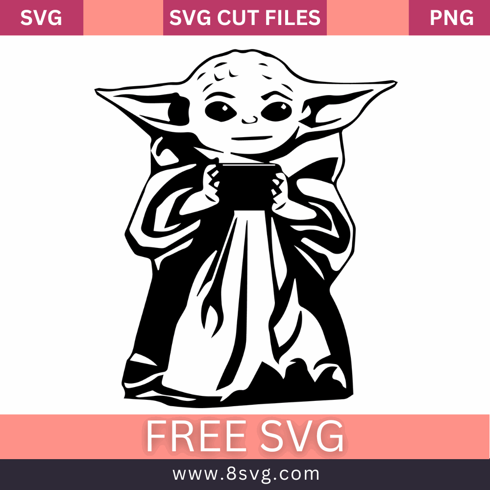 Star Wars Yoda SVG Free Baby Yoda Silhouette Download