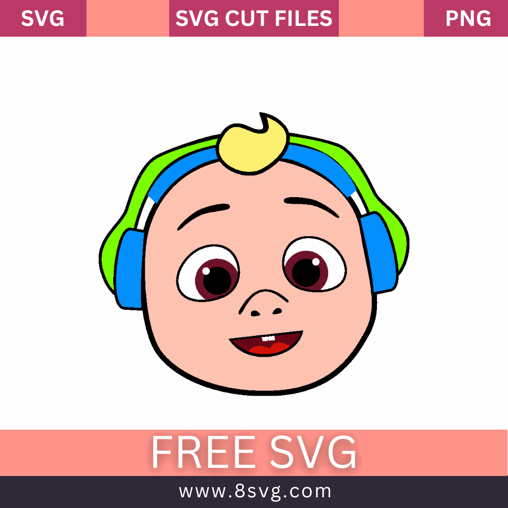 Cocomelon Baby JJ Cookie Cutter with Stamp SVG Free Cut File- 8SVG