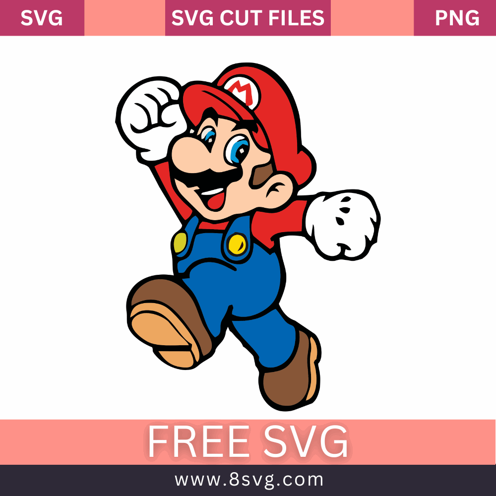 Free Classic Mario Vibes 2d Svg Free Cut File for Cricut - High Quality SVG Cut File for Cricut, Silhouette, Cameo