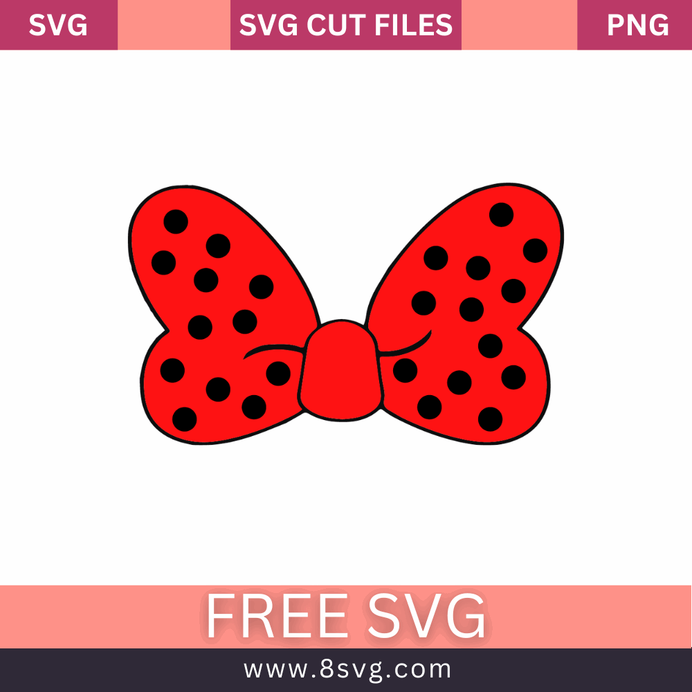 Bow Minnie DISNEY Svg Free Cut File for Cricut