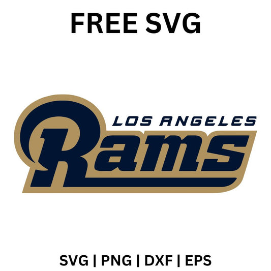 Los Angeles Rams SVG Free | Gold and Blue Text Style Logo for Cricut & Silhouette