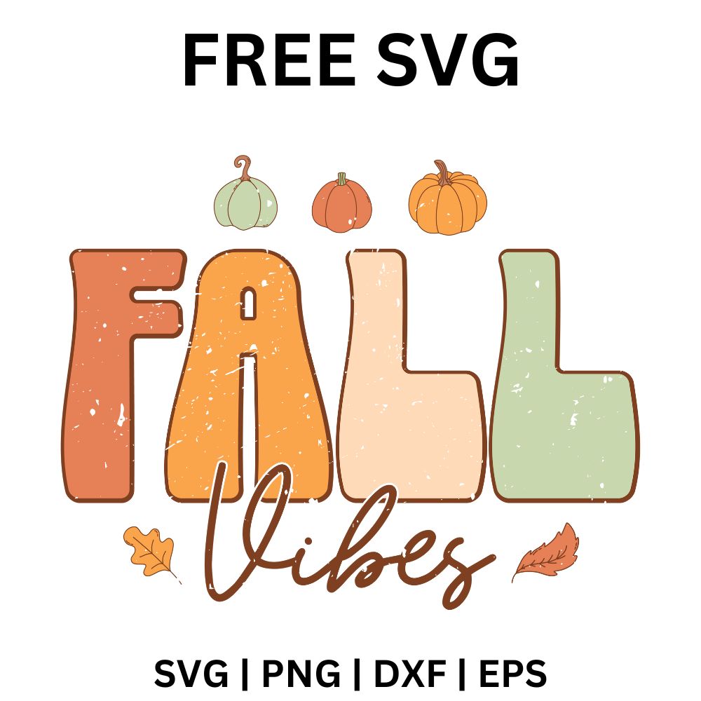 Retro Fall Vibes SVG Free Cut File for Fall DIY Crafts-8SVG