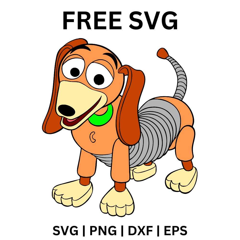 Slinky Dog SVG Free | Stretchy Toy Dog Character for Cricut & Silhouette