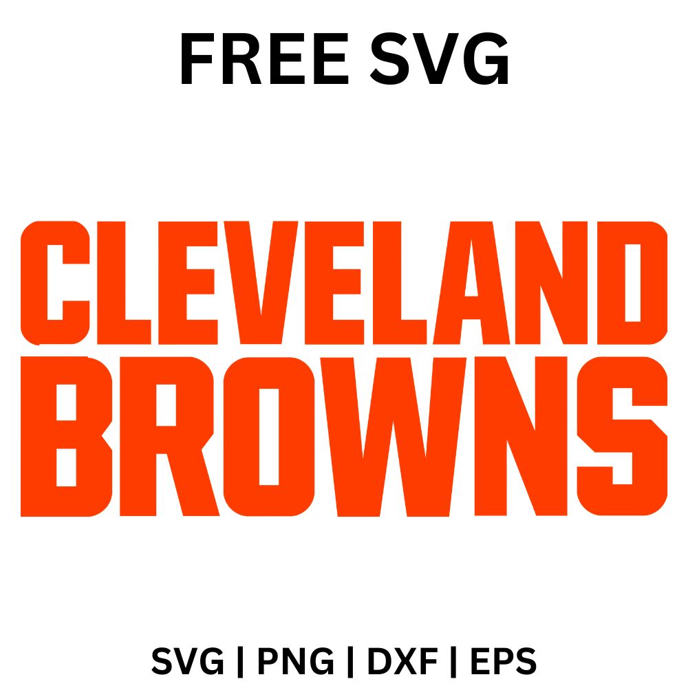 Cleveland Browns Wordmark SVG Free | Bold Team Name Cut File for Cricut & Silhouette-8SVG