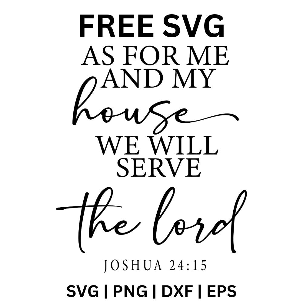 As for Me and My House SVG Free Cut File for Home Signs