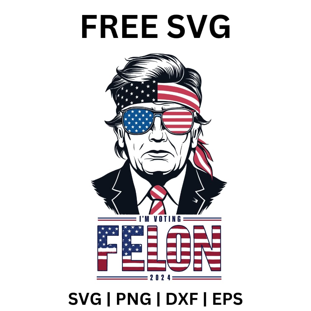 I Am Voting Falcon - Trump SVG Free File for Cricut-8SVG