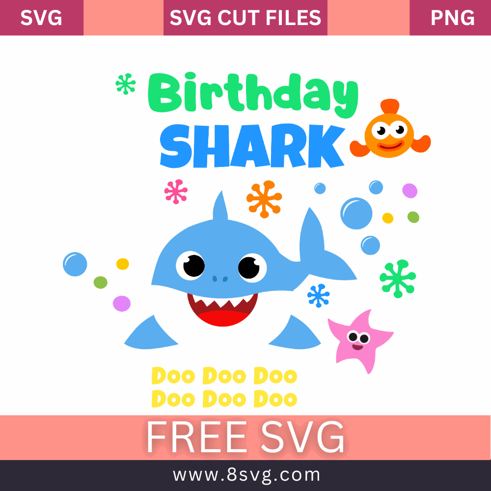 Birthday Baby Shark Boy Svg free Cut File Download