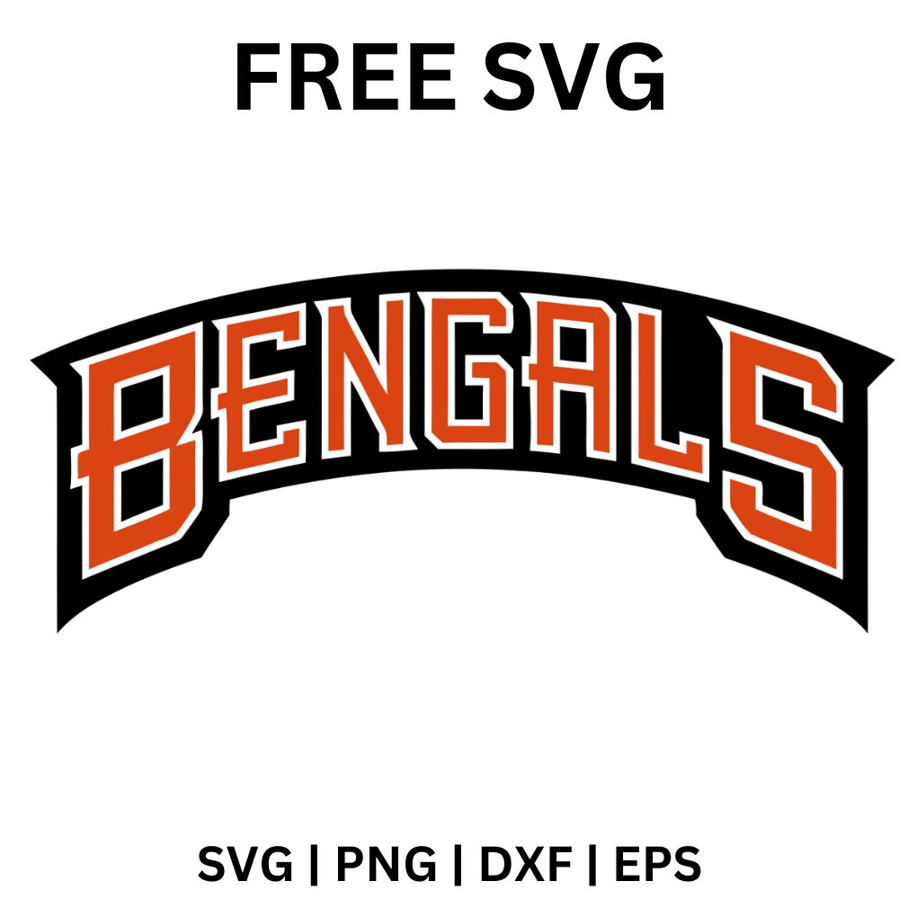 Cincinnati Bengals SVG Free | Stylized Team Wordmark for Cricut & Silhouette-8SVG