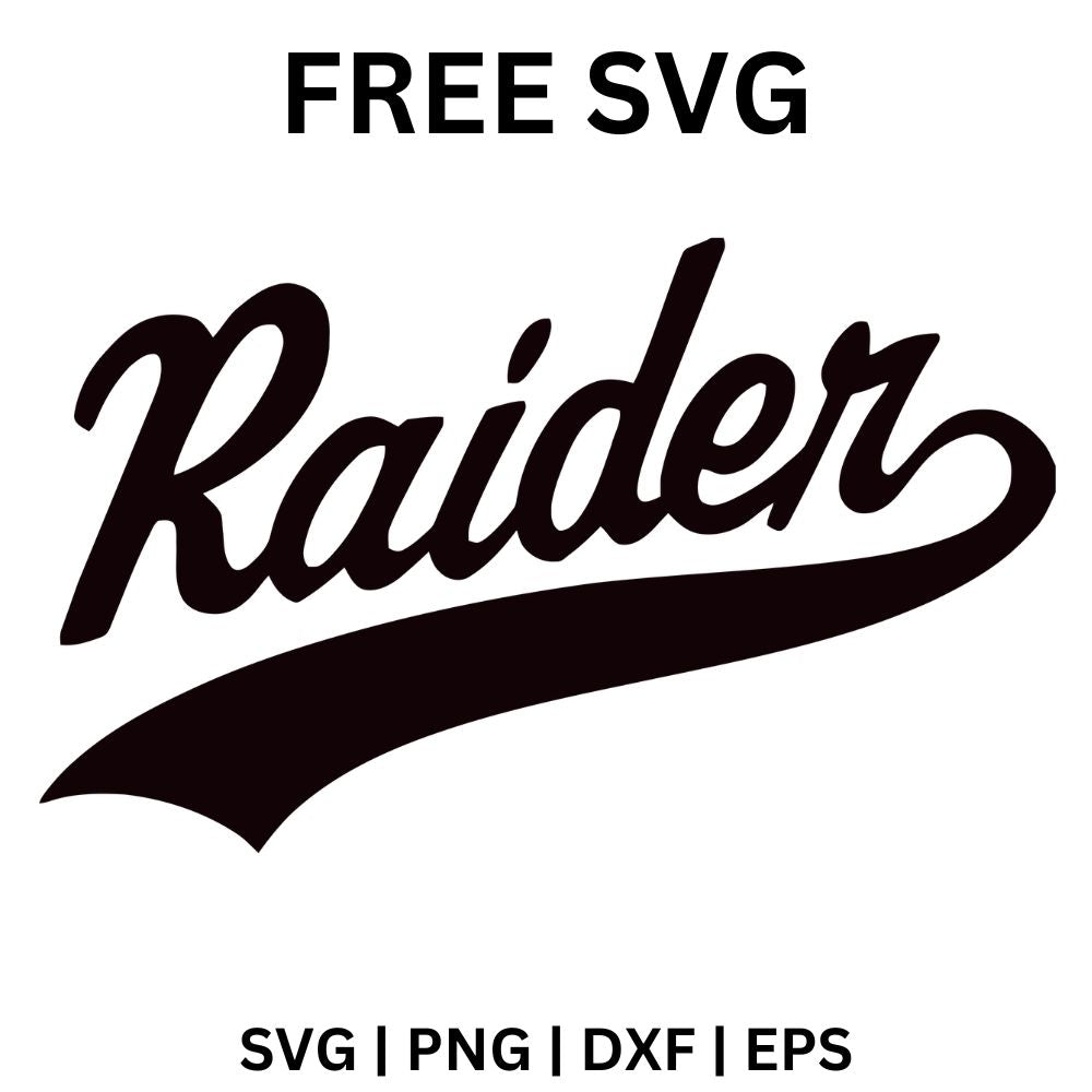 Raider Script Logo SVG Free Cut File for Cricut & Silhouette-8SVG