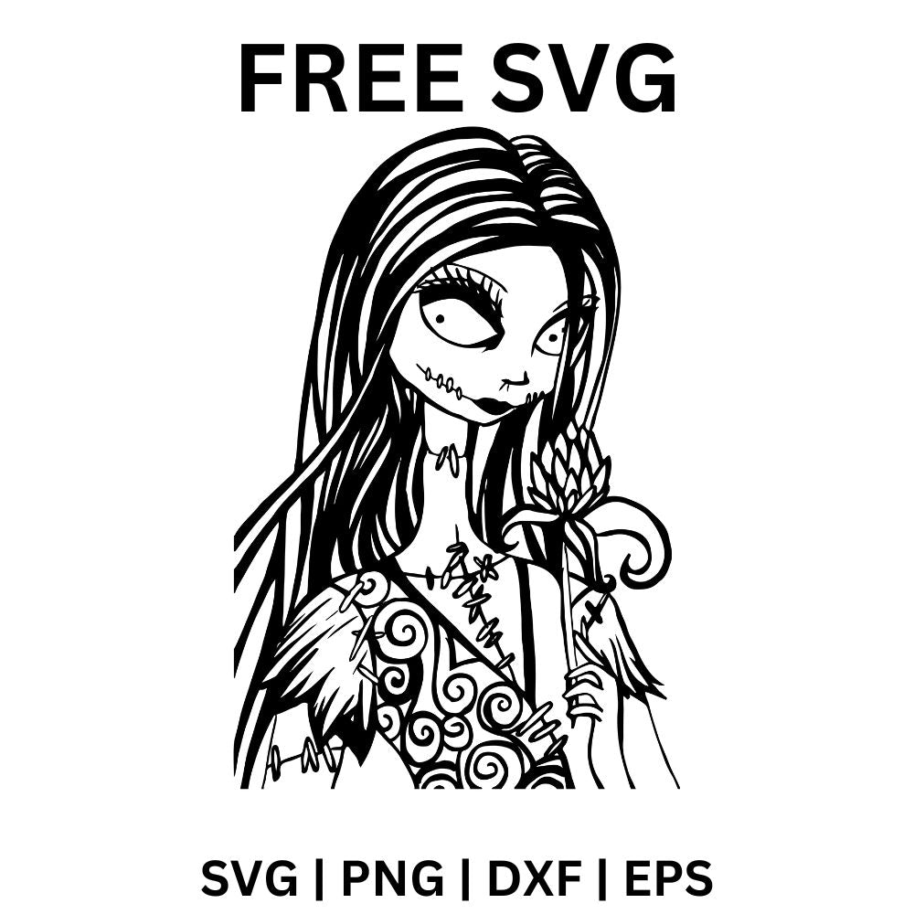 Sally Standing SVG Free | Nightmare Before Christmas Character SVG for Cricut & Silhouette
