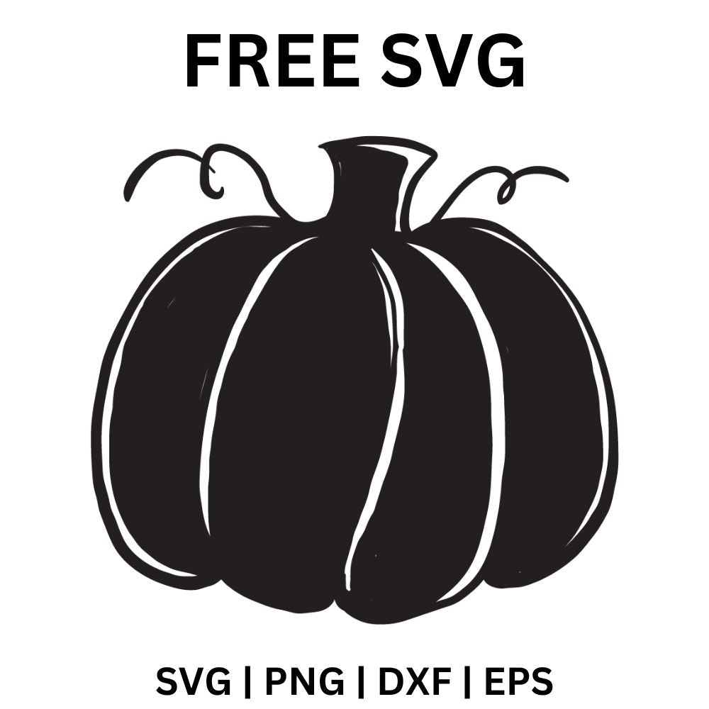 Pumpkin Silhouette SVG Free Cut File for Cricut & Silhouette-8SVG