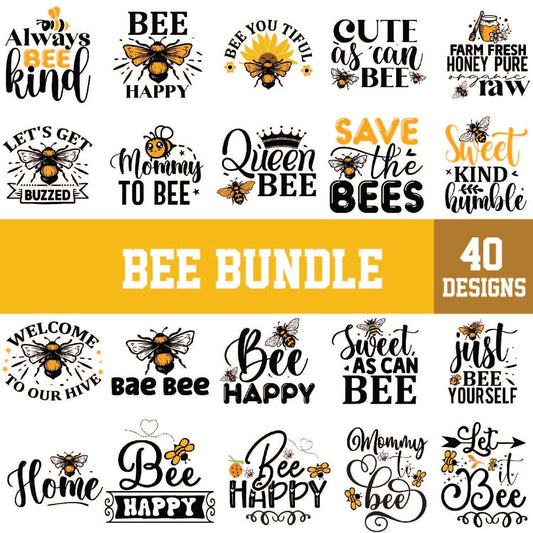 40+ Bee Svg Bundle Cut Files For Cricut