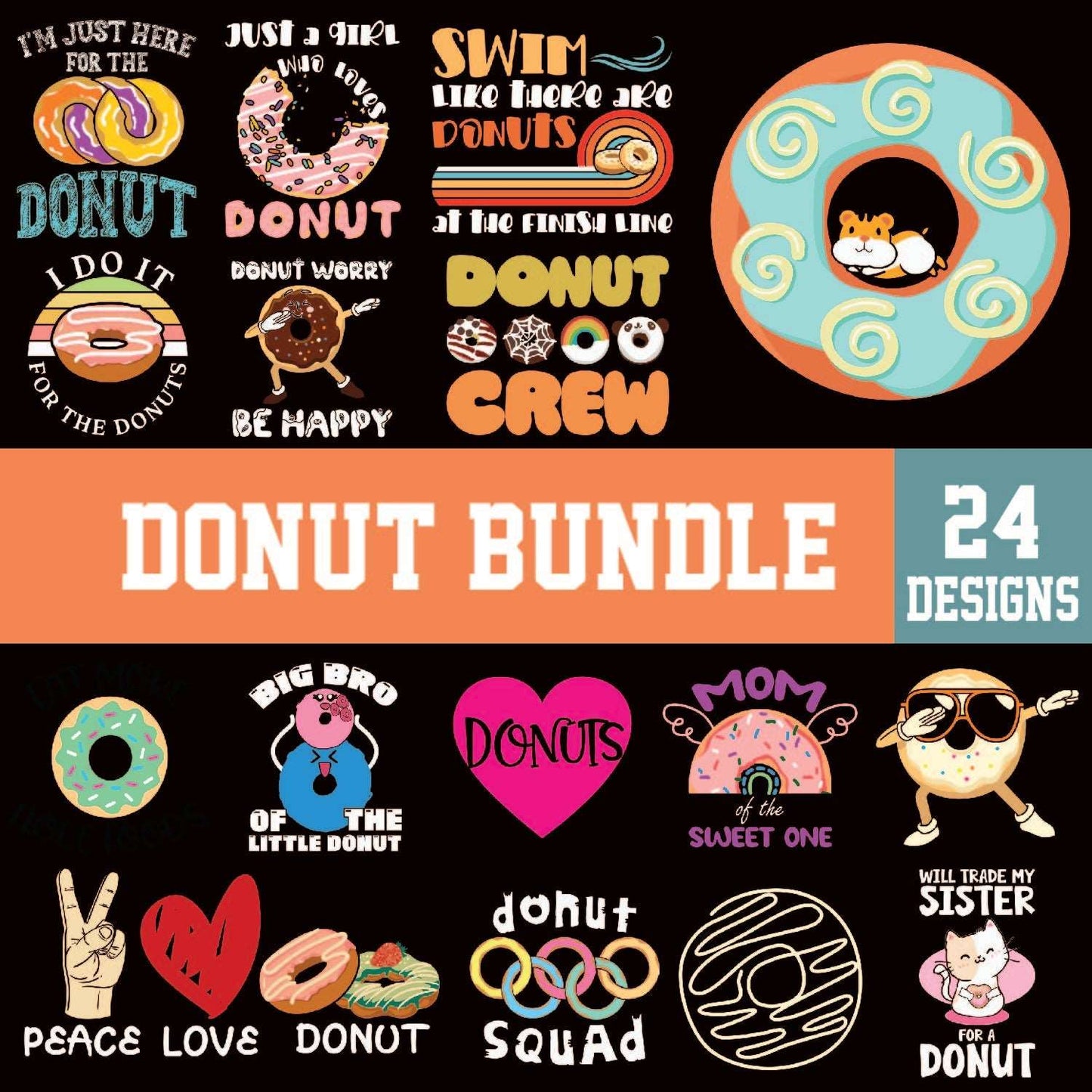 24+ Donut Svg Bundle Cut Files For Cricut- 8SVG