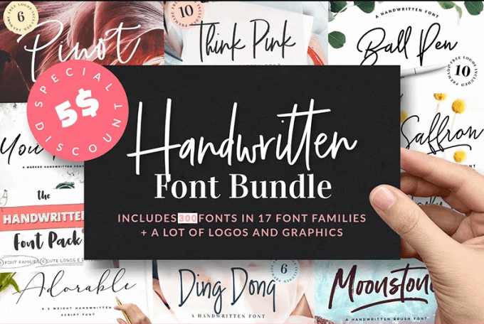 3000 FONTS MEGA BUNDLE Instant Download Handwritten Font 