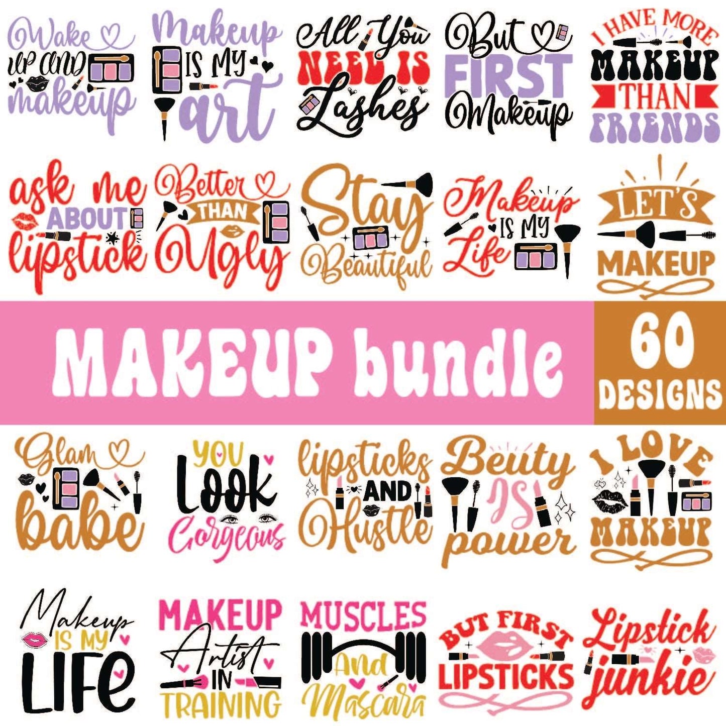 59+ Makeup Lover Svg Bundle Cut Files For Cricut