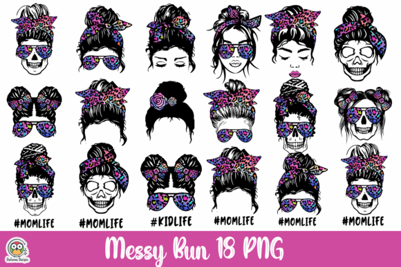 47 messy bun svg bundle- 8SVG