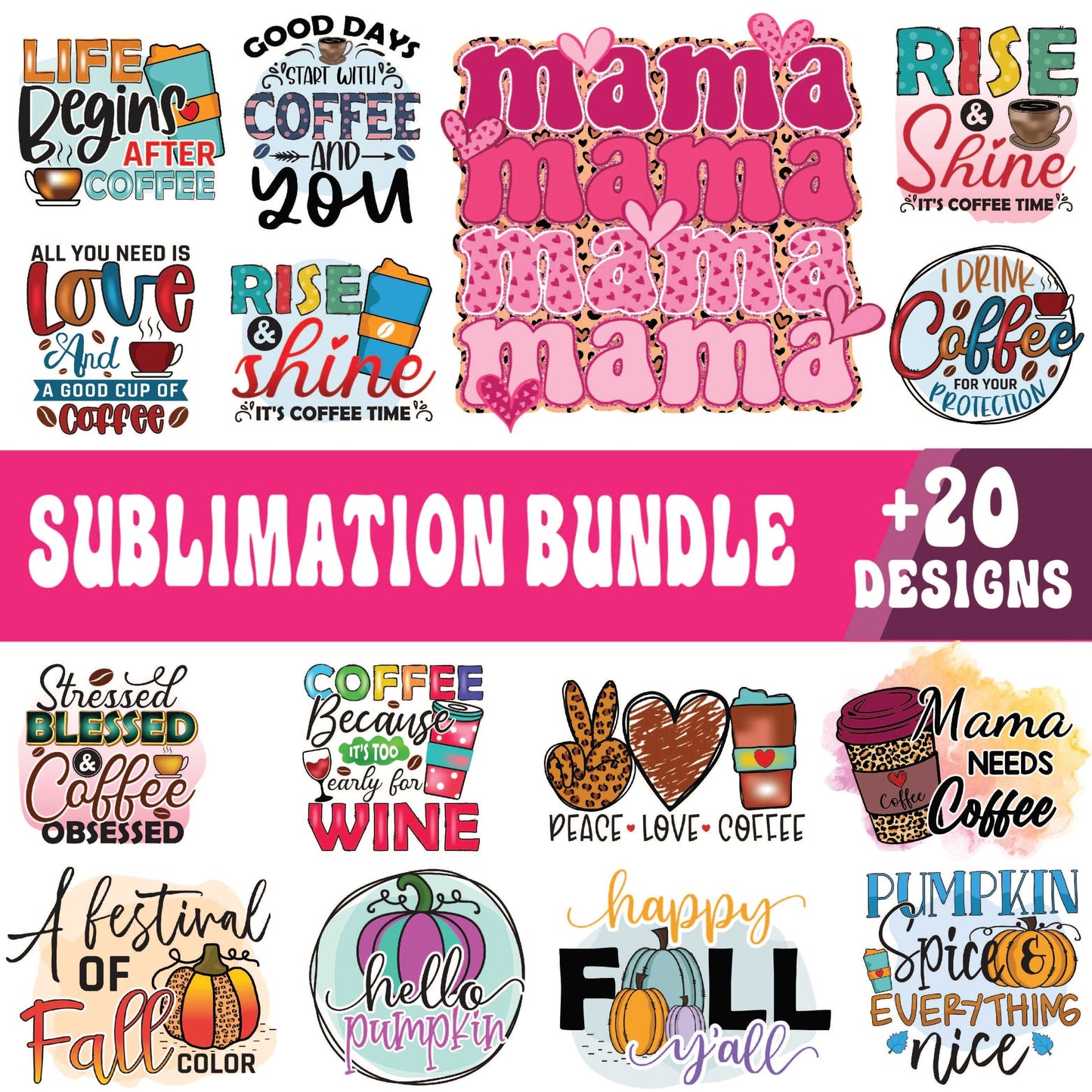 20+ Sublimation Svg Bundle Cut File for Cricut