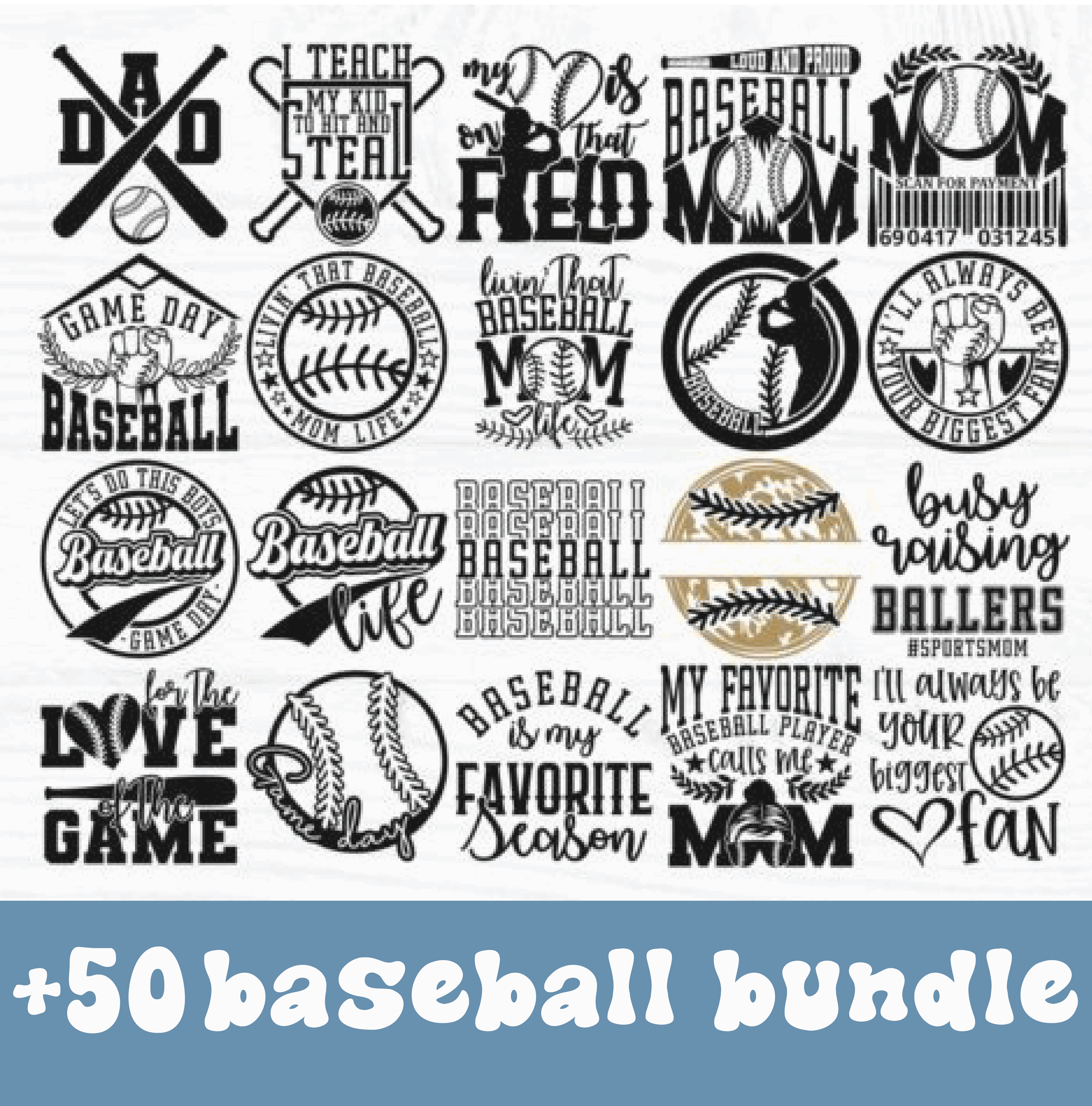 Baseball SVG Bundle, Favorite Season Svg Cut Files, Baseball Mom