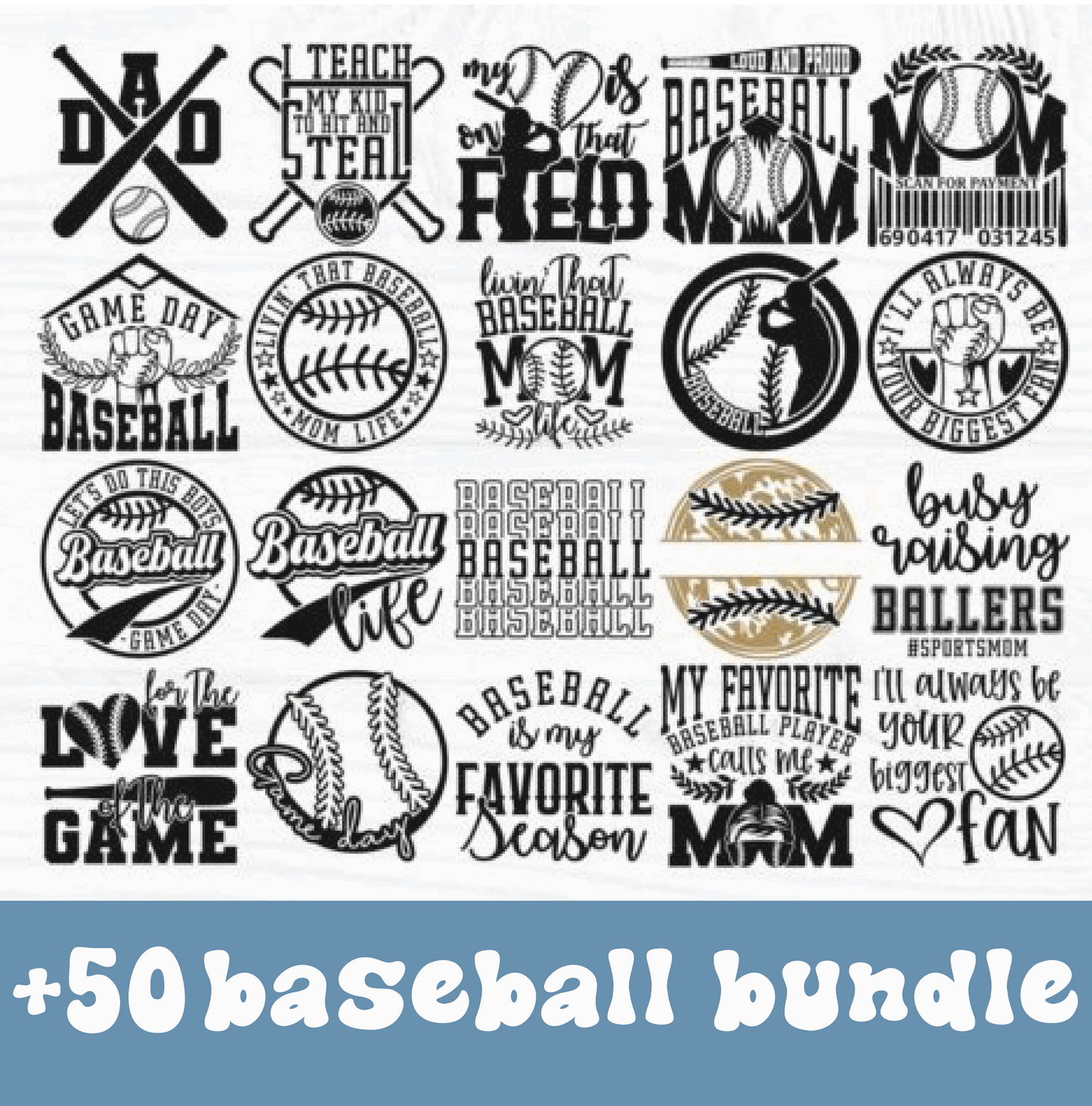50+ Baseball Svg Bundle Cut Files For Cricut