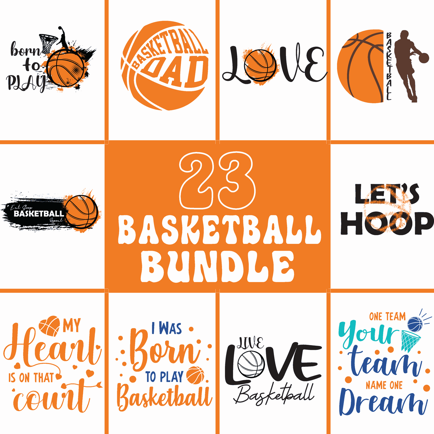 23+ Basketball Svg Bundle Cut Files For Cricut- 8SVG