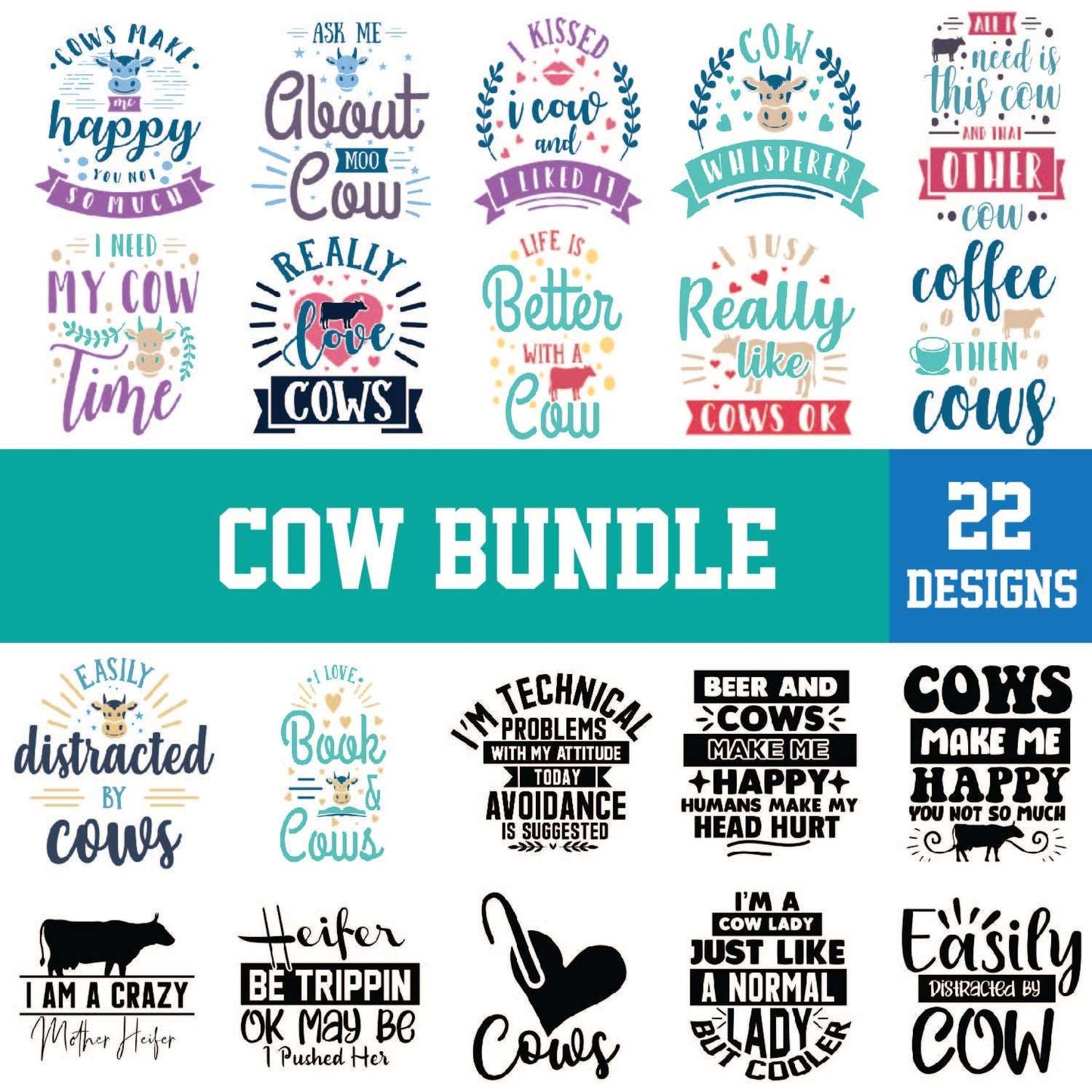 22+ Cow Svg Bundle Cut Files For Cricut