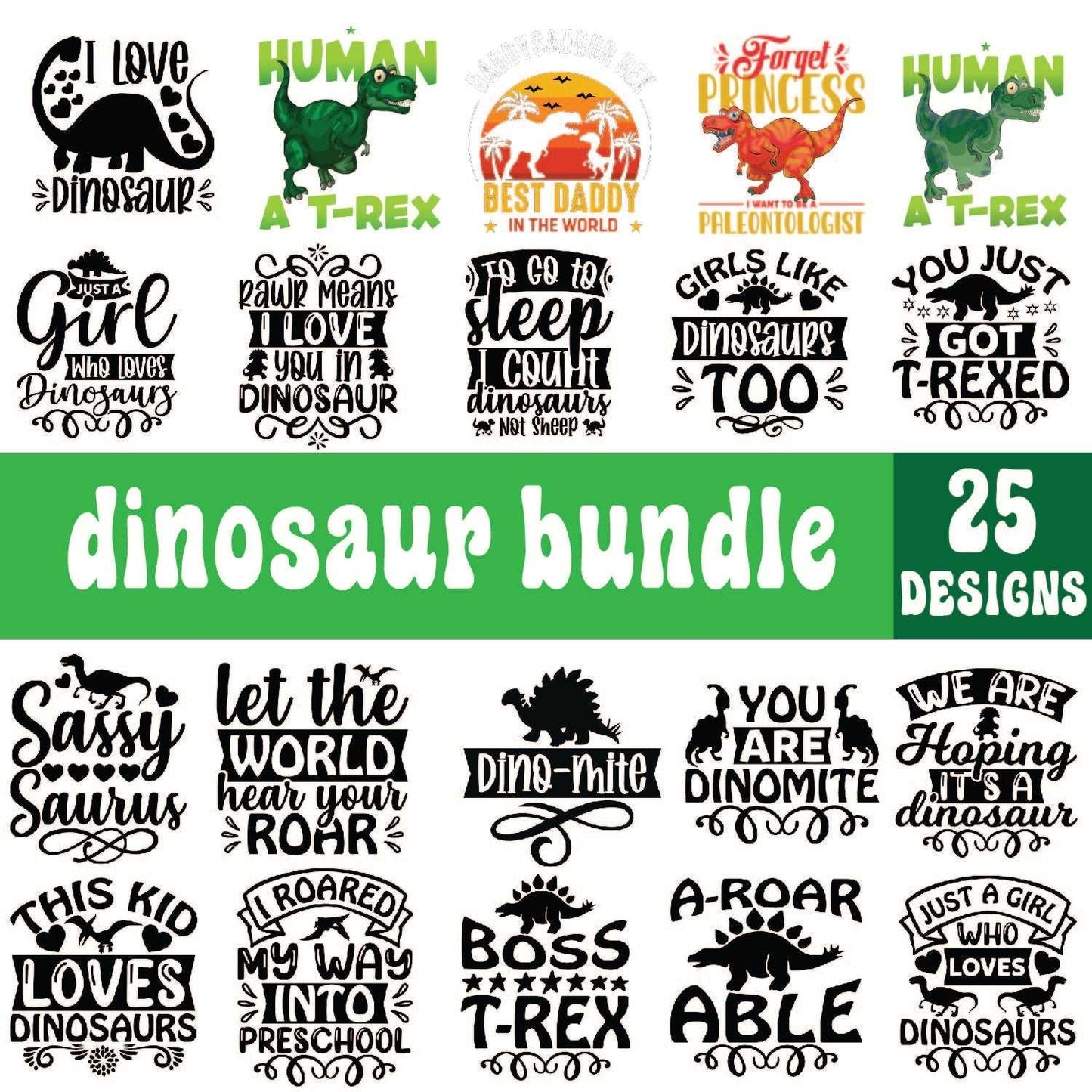 25+ Dinosaur Svg Bundle Cut Files For Cricut