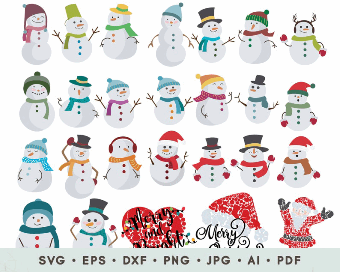 Christmas SVG Bundle files Clipart- 8SVG