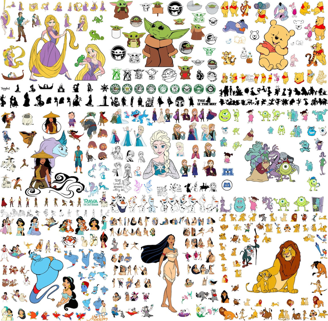 60000+ Mega Disney svg Bundle | Mickey Minnie | Moana Svg, Frozen Svg, Lion King Svg, Toy Story Clipart