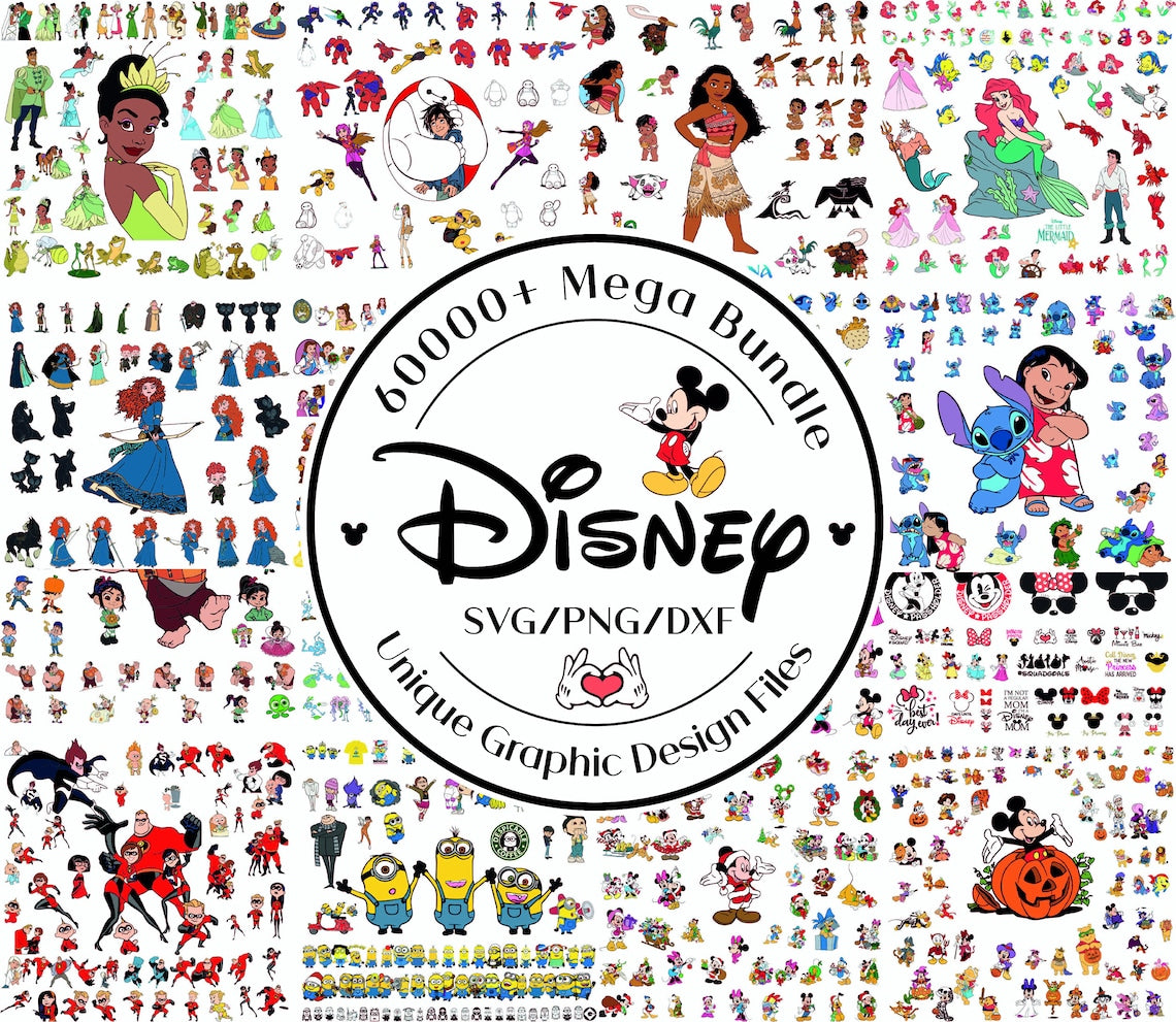 60000+ Mega Disney svg Bundle | Mickey Minnie | Moana Svg, Frozen Svg, Lion King Svg, Toy Story Clipart-8SVG
