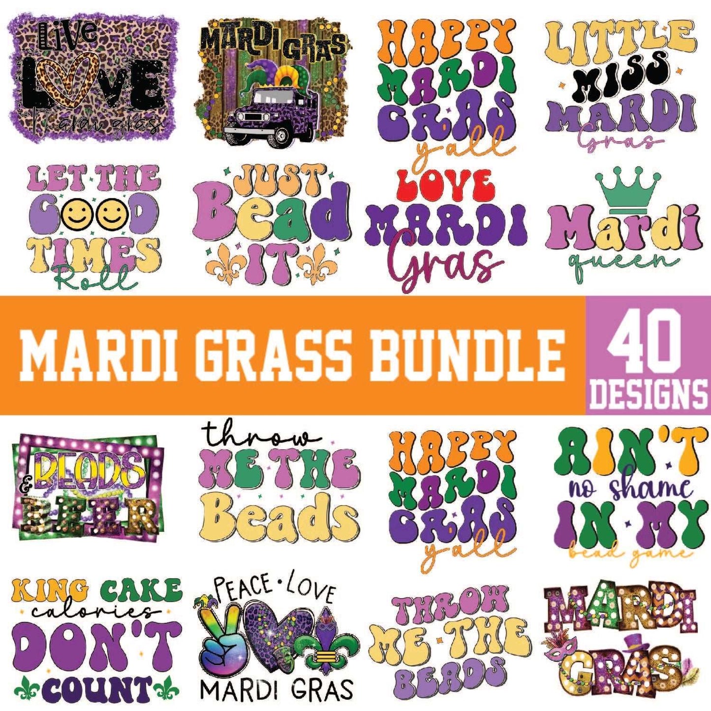 40+ Mardi Gras Svg bundle Cut Files For Cricut