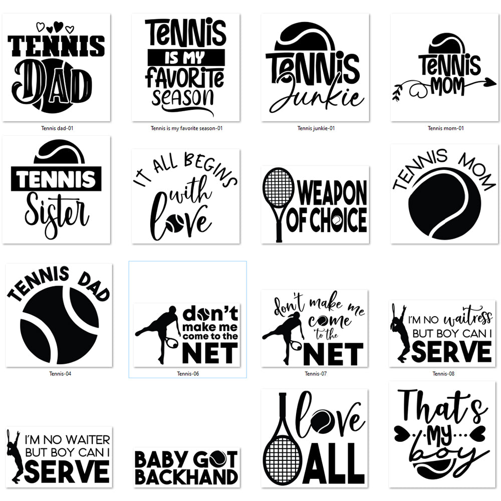 40+ Tennis Svg Bundle Cut File For Cricut