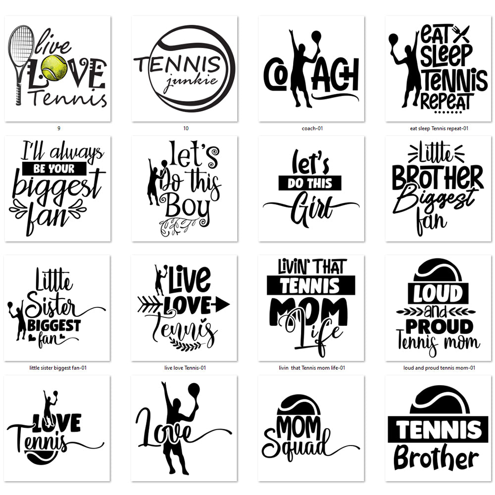 40+ Tennis Svg Bundle Cut File For Cricut