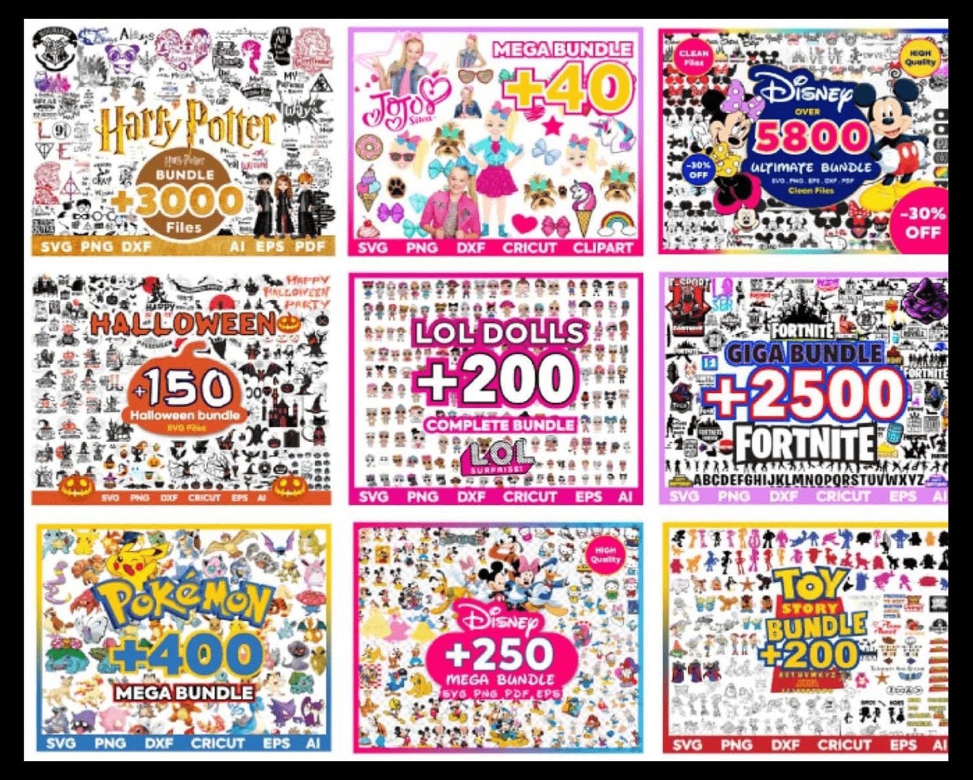 ALL FILE IN SHOP: +400,000 The Ultimate Svg Bundle- 8SVG