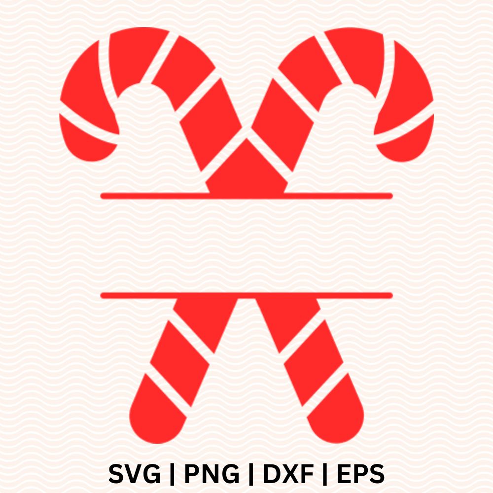 Candy Cane Monogram SVG - Free file for Cricut & Silhouette