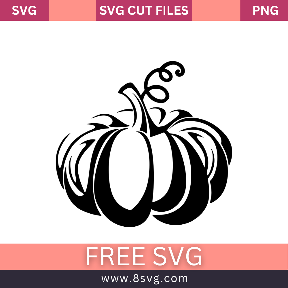 Pumpkin Drawing Halloween SVG Free Cut File
