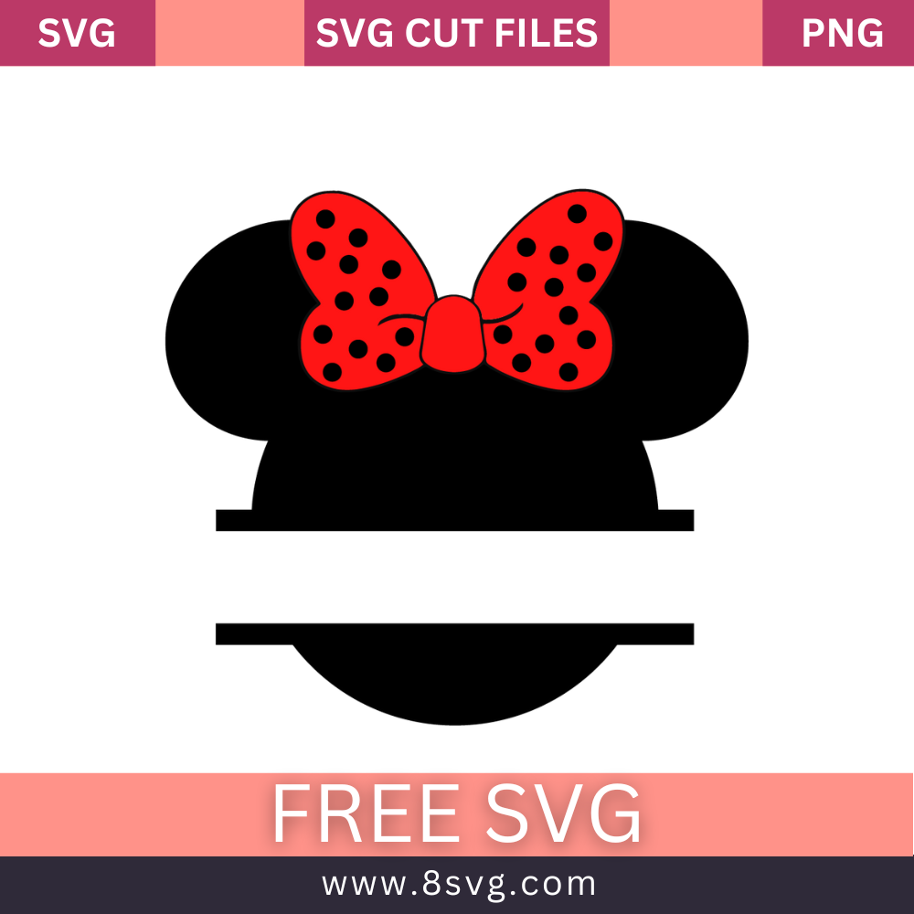 Minnie Mouse Disney Monogram Land Svg Free Cut File
