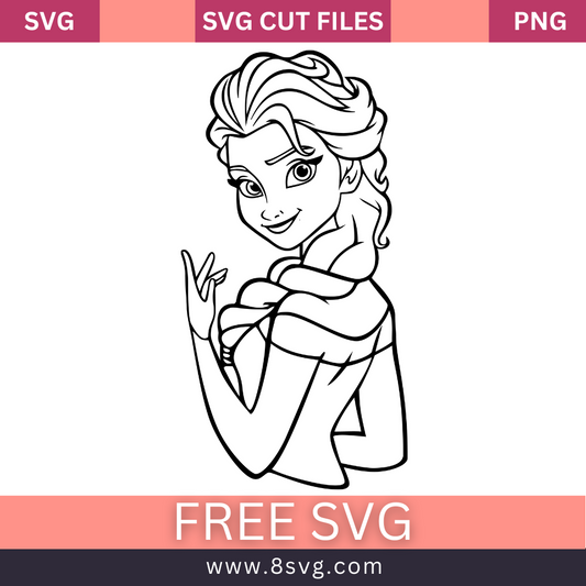 Disney Princess Elsa Outline Svg Free Cut File - Frozen
