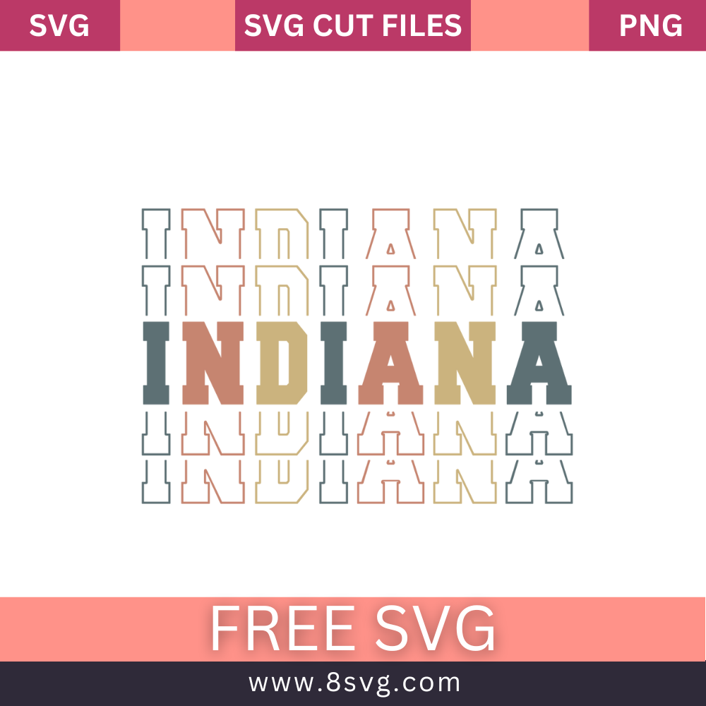 indiana State SVG Free Png Download File For Cricut-8SVG