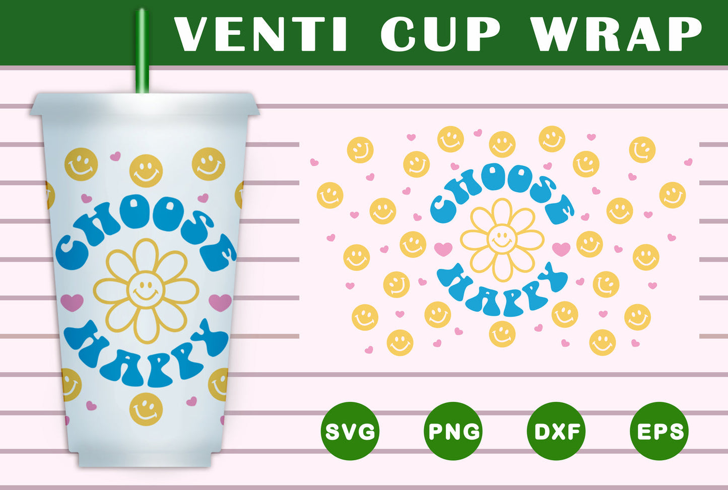 Choose Happy Smiley Tumbler Cup SVG Free And Png Download- 8SVG
