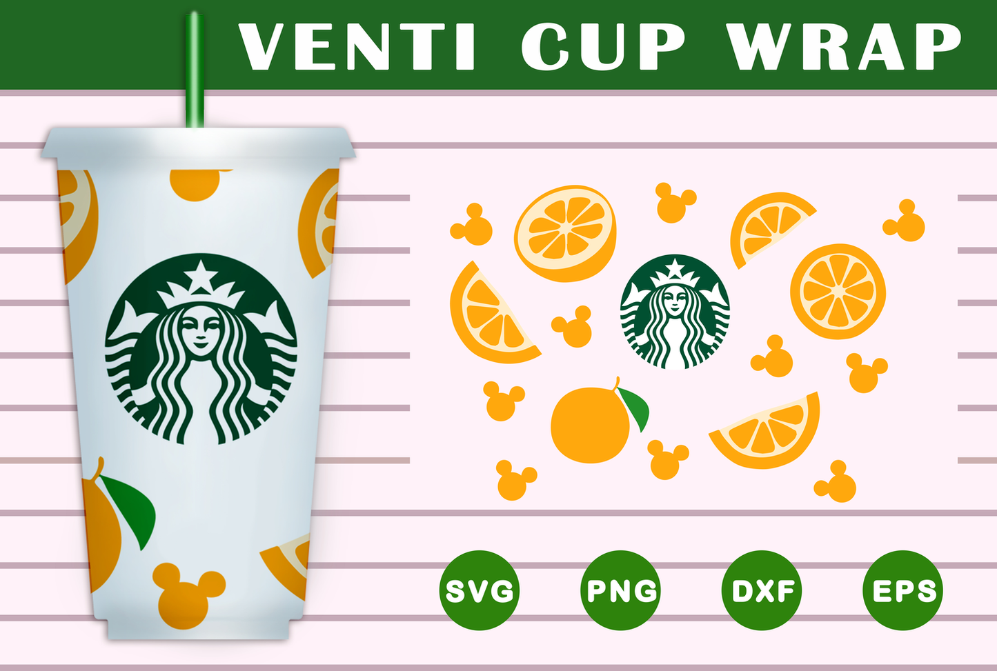 Orange coffe Wrap Starbucks SVG Free And Png Download- 8SVG