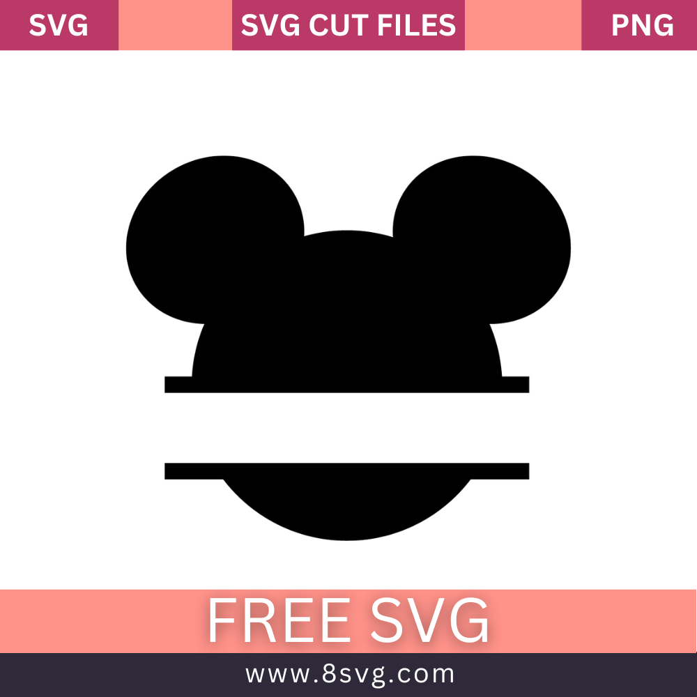 Mickey Mouse Monogram Svg Free Cut File for Cricut