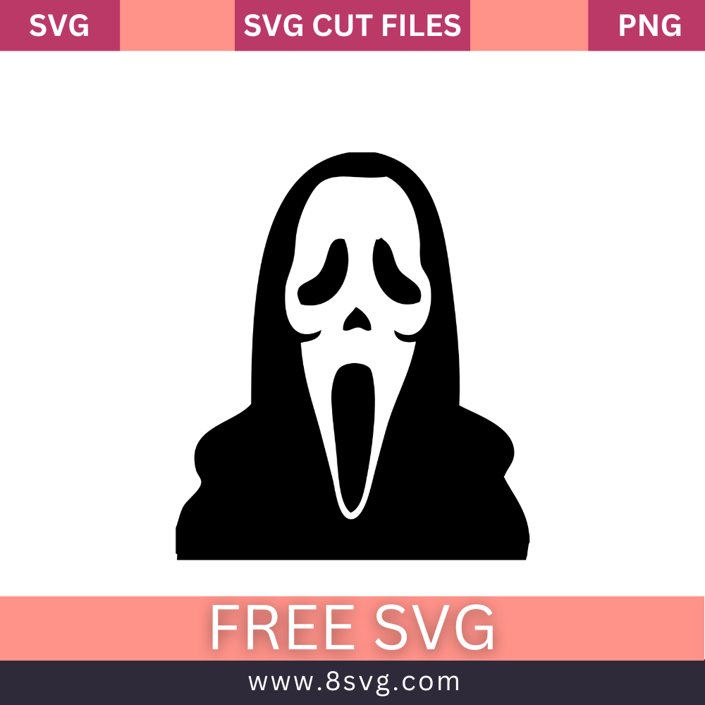 Scream SVG Free Cut File for Cricut Download