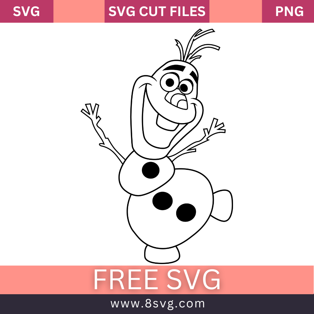 Olaf Outline Svg Free Cut File For Cricut