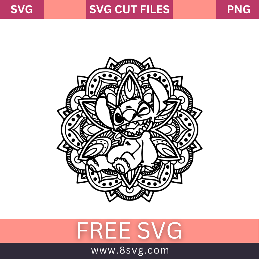 Stitch Mandala Svg Free Cut File For Cricut
