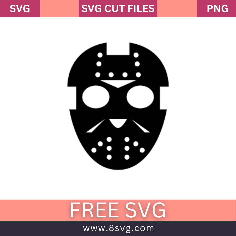 Jason Voorhees Mask SVG Free Cut File for Cricut