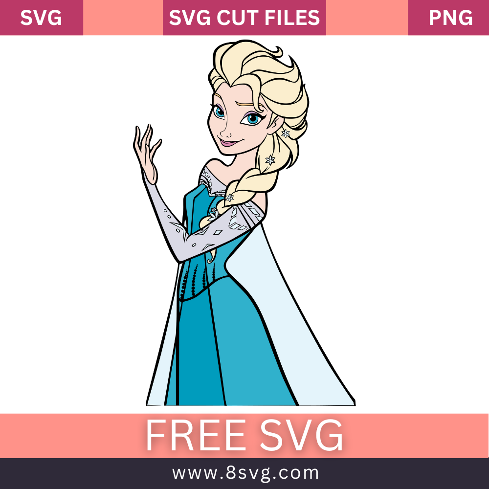 Disney Princess Elsa layered Frozen Svg Free Cut File