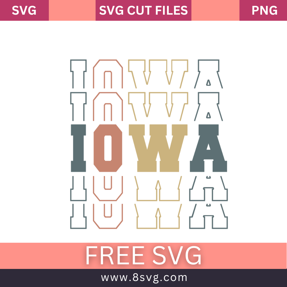 Iowa State SVG Free Png Download File For Cricut-8SVG