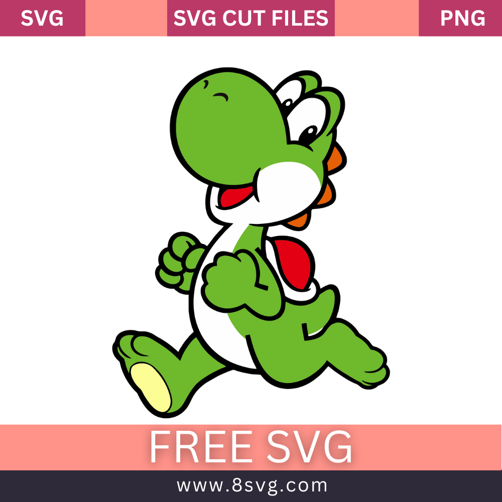 Mario 2d Mario Yoshi The Dino Svg Free Cut File For Cricut