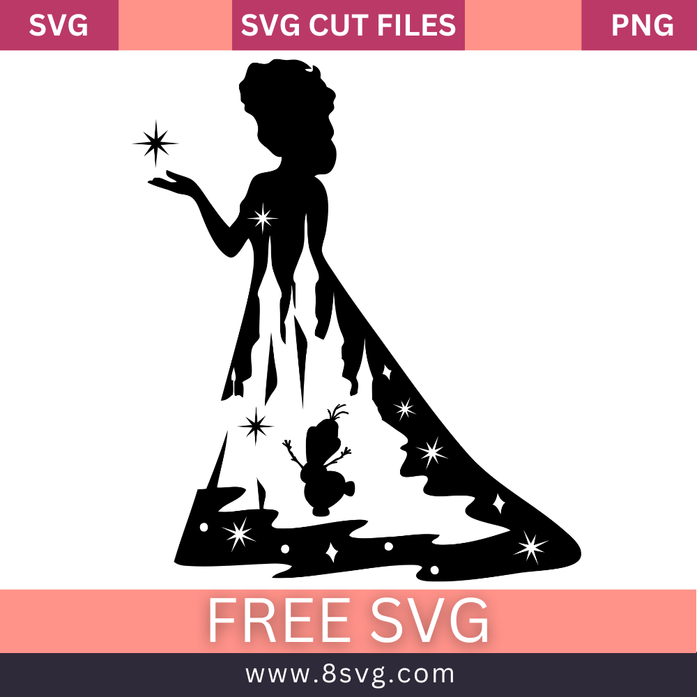 Disney Princess Elsa Svg Free Download - Frozen Silhouette